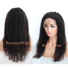 Brazilian human hair Jerry Curl  full lace silk top wig--BYC235