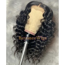 Brazilian human hair Pre plucked bleached spanish wave 360 lace wig--BYC344