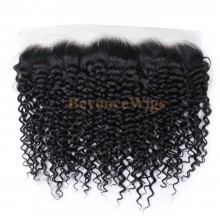 100% virgin human hair curly 13*4 lace frontal--BYC713