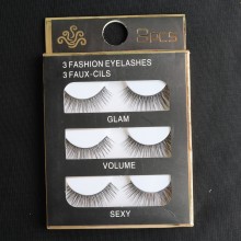 3 pcs of Eyelashes 3D  False lashes--Y001