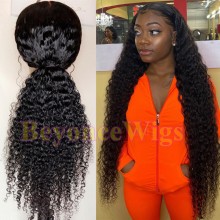 100% Brazilian virgin deep curly glueless 370 lace wig--BYC903