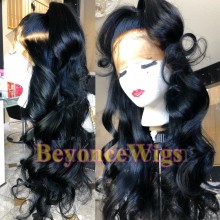 【【Big sale】】Brazilian human hair Pre plucked bleached loose wave 360 lace wig--BYC343