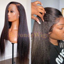 brazilian virgin kinky straight Pre-made pre-plucked fake scalp wig--BYC103