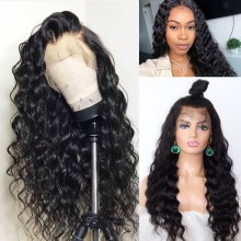【【For sale】】Brazilian human hair Pre plucked bleached loose curl 360 lace wig--BYC347